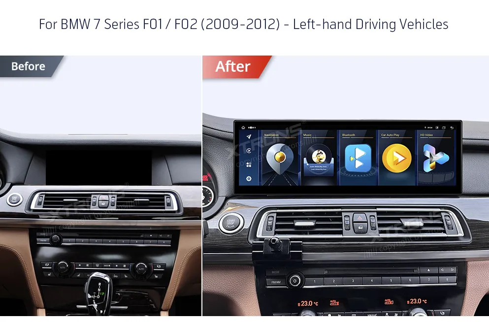 BMW 7 F01 F02 CIC | Android 14 | 14.9 inch | 8GB/128GB/8Core | Multimedija Xtrons QLBH44CISVL3