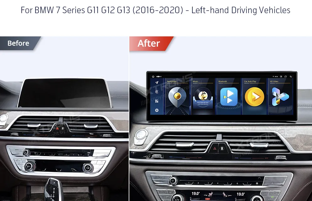 BMW 7 G11 G12 G13 EVO | Android 14 | 14.9 inch | 8GB/128GB/8Core | Multimedija Xtrons QLBH44EVSVL3