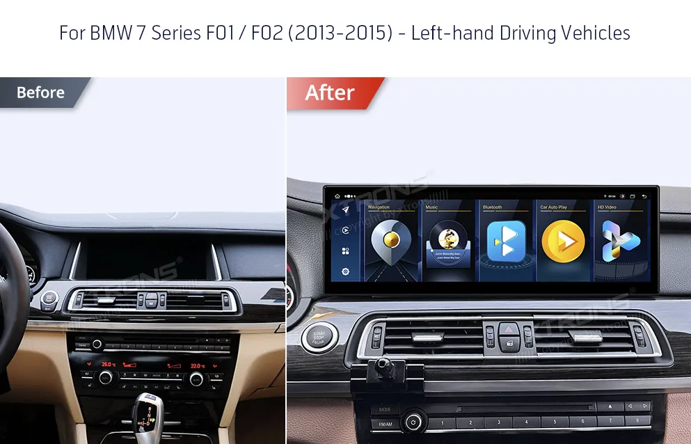 BMW 7 F01 F02 NBT | Android 14 | 14.9 inch | 8GB/128GB/8Core | Multimedija Xtrons QLBH44NBSVL3