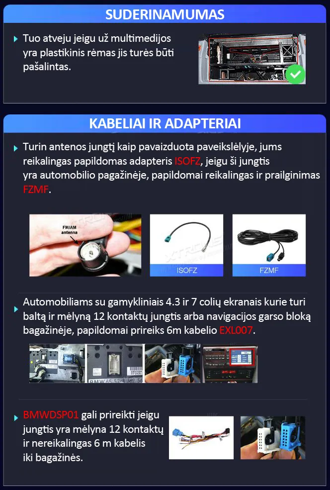 BMW E39 / E38 | Android OS | 7 inch | 2GB/32GB/8Core | Multimedija Xtrons IDS7039BL