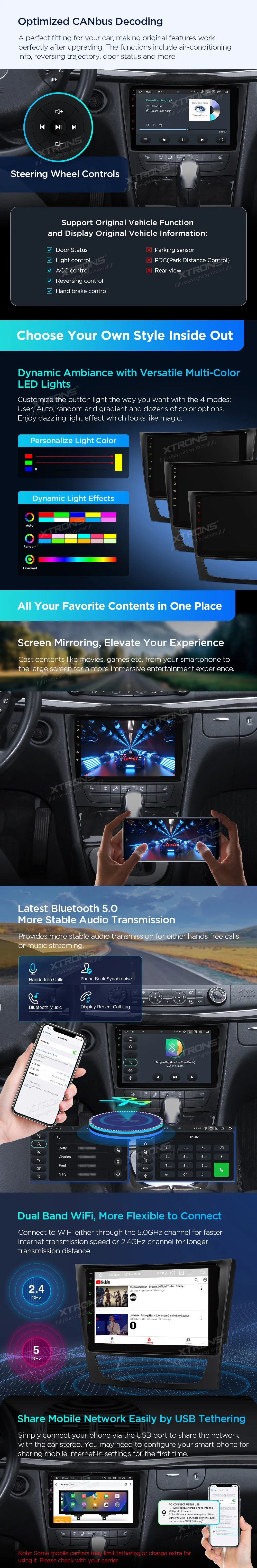 MB E W211 / CLS W219 | Android 14 | 9 inch | 4GB/64GB/8Core | Multimedija Xtrons PXP94M211GDAB