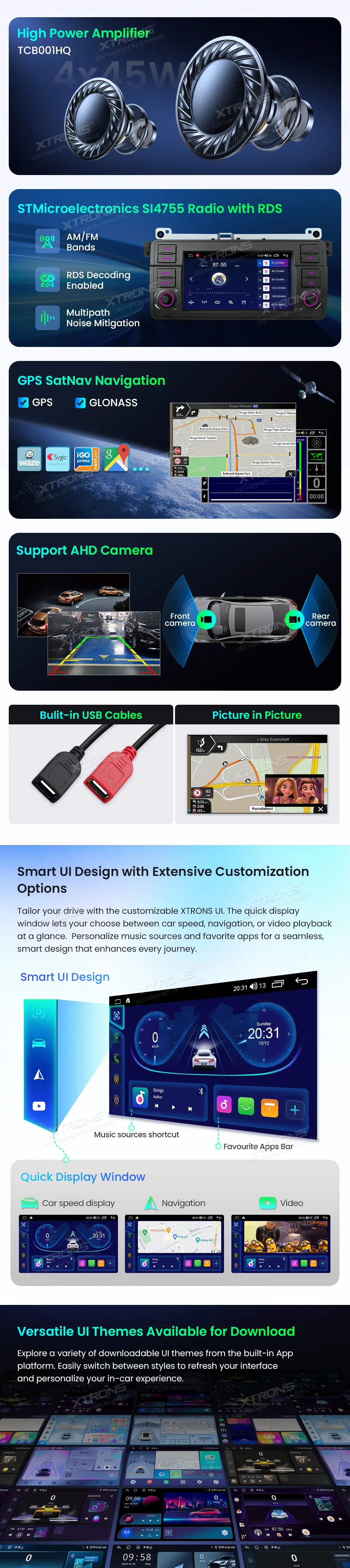 BMW E46 | Rover 75 | Android OS | 7 inch | 2GB/64GB/8Core | Multimedija Xtrons IDS7046BL