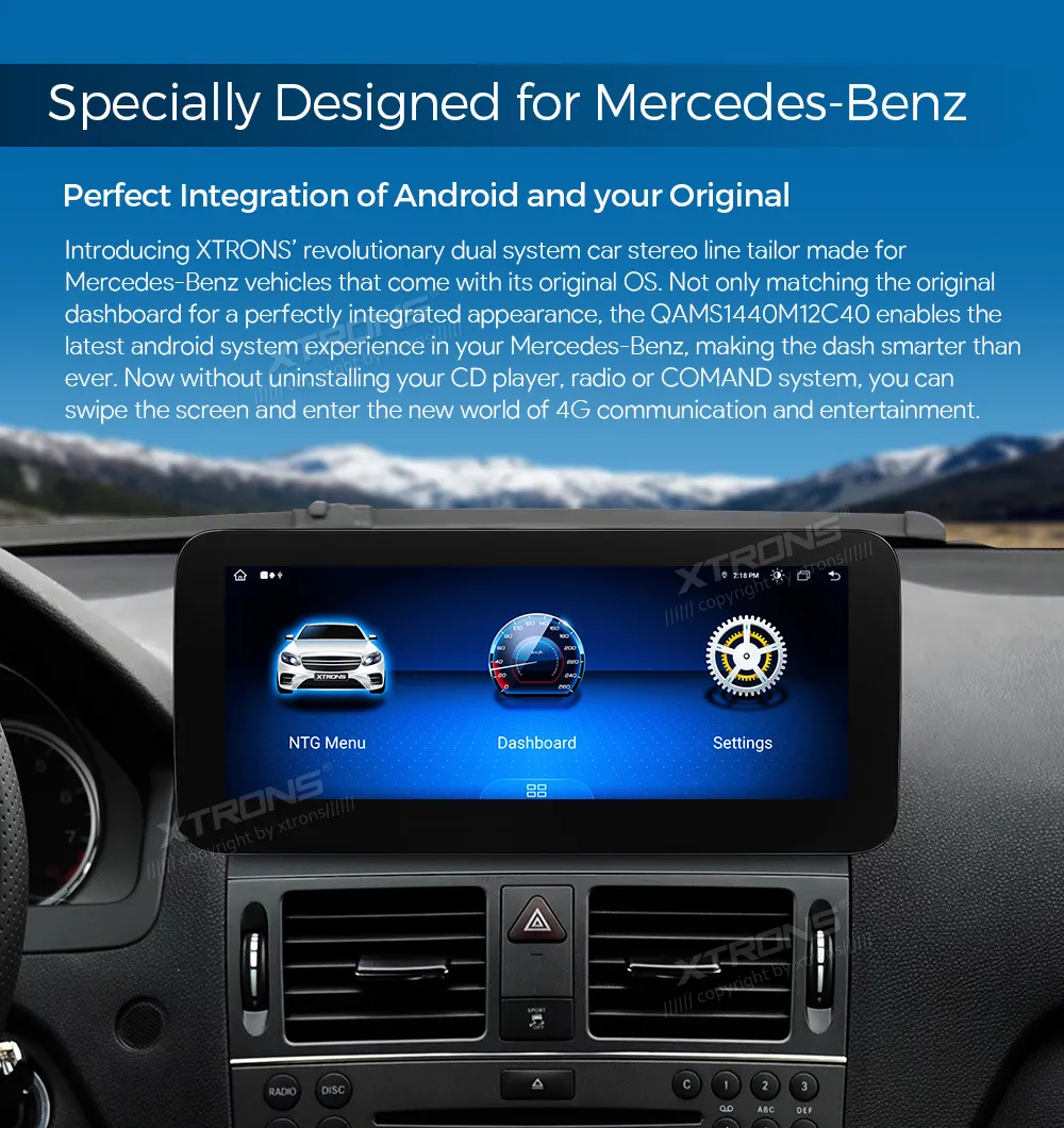 MB CLS W218/C218 NTG 4.0 | Android OS | 10.25 inch | 4GB/64GB/8Core | Multimedija Xtrons QAMS1440M12CLS
