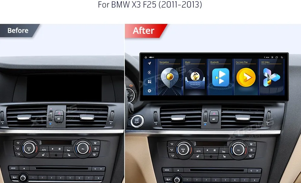 BMW X3 F25 CIC | Android OS | 14.9 inch | 8GB/256GB/8Core | Multimedija Xtrons QLBX44X3CI3