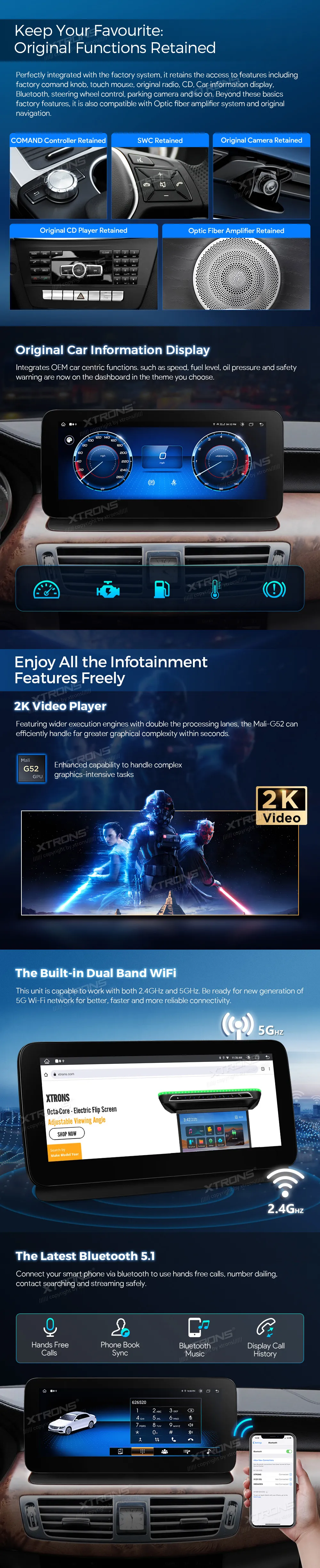 MB CLS C218/W218 NTG 4.5/4.7 | Android OS | 10.25 inch | 4GB/64GB/8Core | Multimedija Xtrons QAMS1445M12CLS