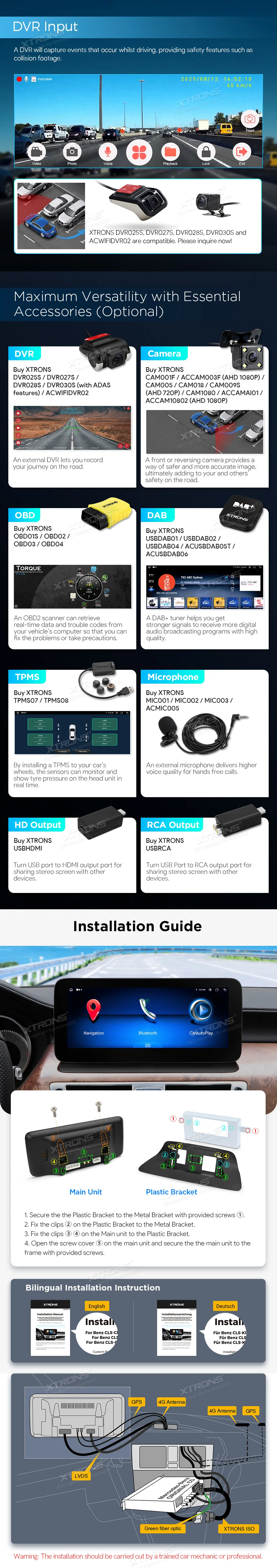 MB CLS C218/W218 NTG 4.5/4.7 | Android OS | 10.25 inch | 4GB/64GB/8Core | Multimedija Xtrons QAMS1445M12CLS