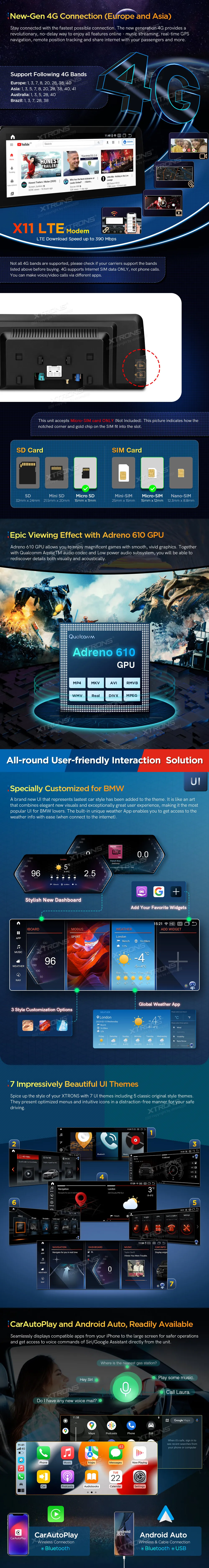 BMW E60 E61 CIC | Android 12 | 12.3 inch | 8GB/128GB/8Core Snapdragon 662 | Multimedija Xtrons QXB2260CIP