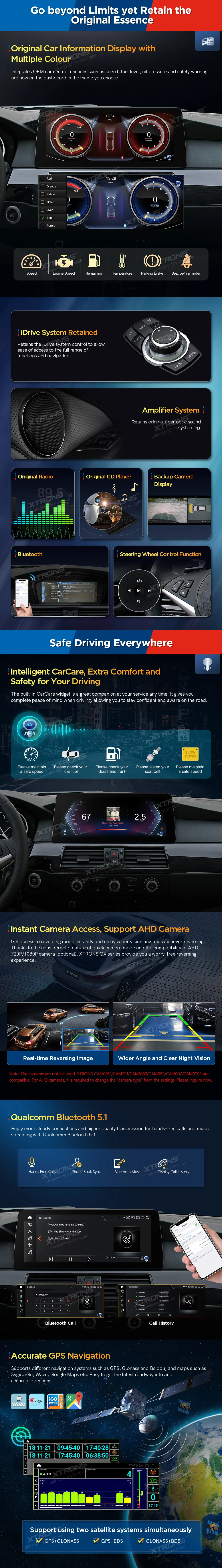 BMW E60 E61 CIC | Android 12 | 12.3 inch | 8GB/128GB/8Core Snapdragon 662 | Multimedija Xtrons QXB2260CIP