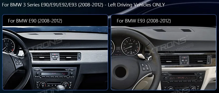 BMW E90 E91 E92 E93 be ekrano | Android 12 | 10.25 inch | 2GB/32GB/8Core| Multimedija Xtrons QEB1290UN_L