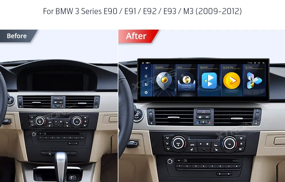 Tinka automobiliams BMW 3 ir M3 serija (E90, E91, E92, E93) 2004-2008 Modeliams su CCC sistema.