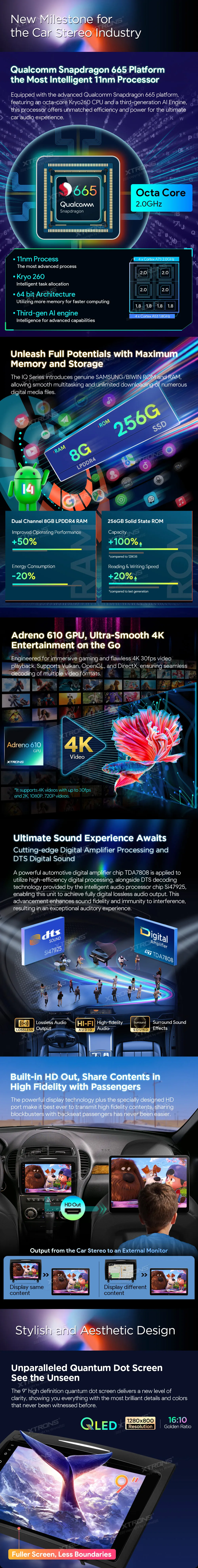 MB SLK R171 2004-2011 | Android 14 | 9 inch QLED | 8GB/256GB/8Core Snapdragon 665 | Multimedija Xtrons IQP94M350P