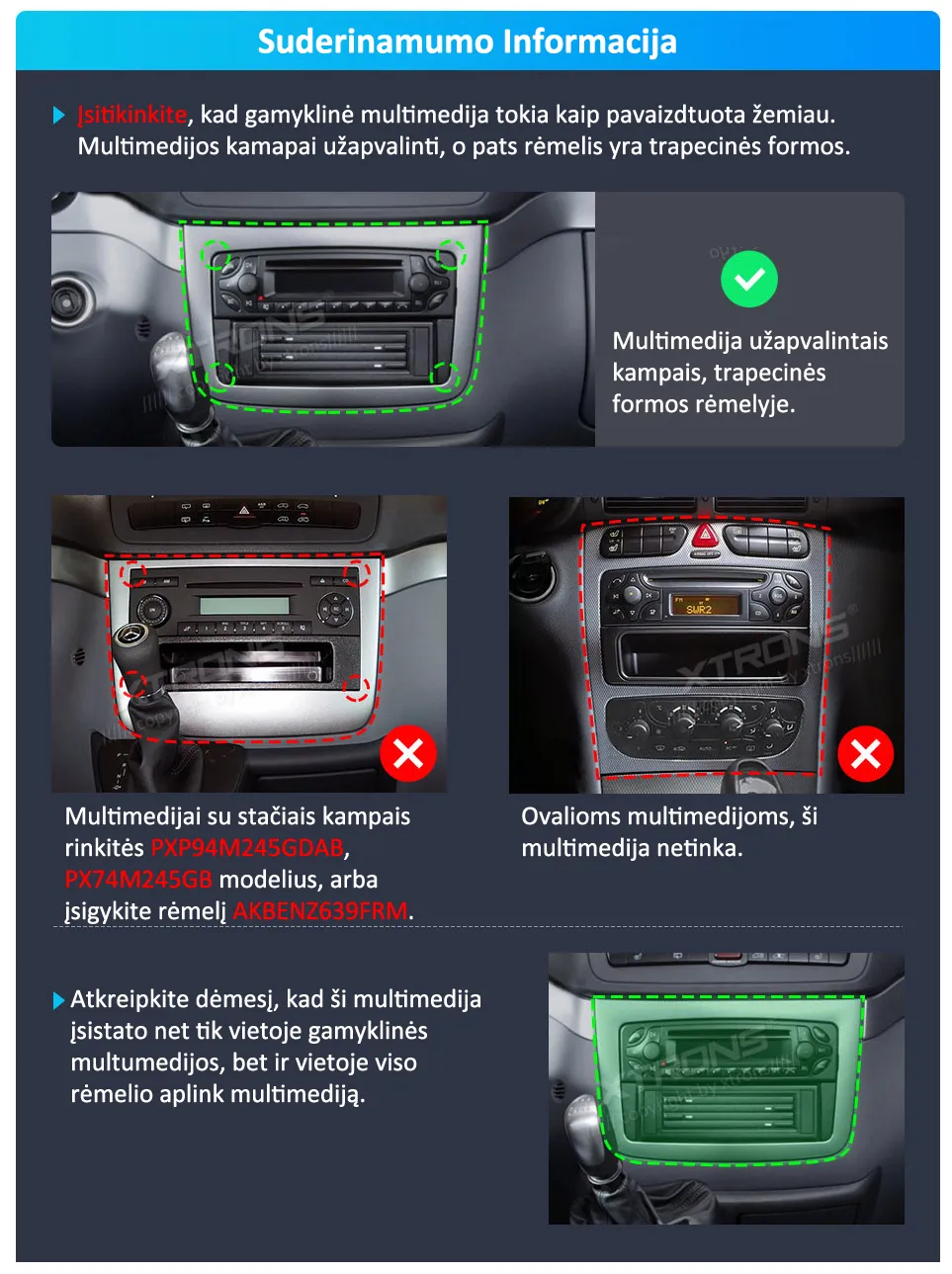 MB Vito W639 2004-2014 | Android 14 | 10.1 inch | 4GB/64GB/8Core | Multimedija Xtrons PXP14M639GDAB