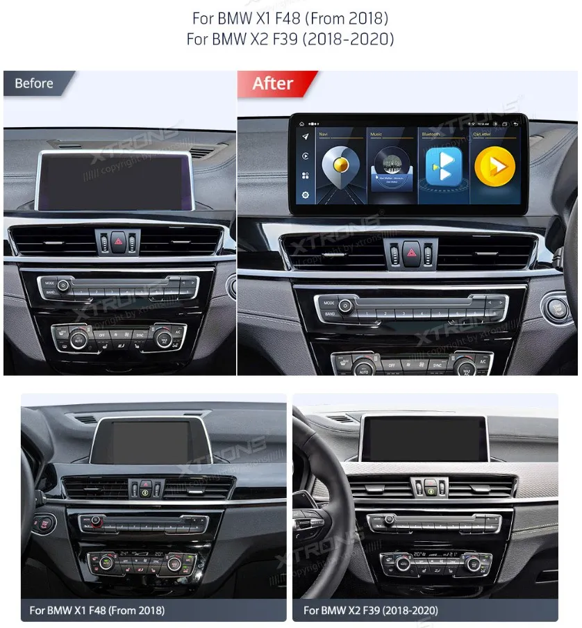 BMW X1 F48 / X2 F39 EVO | Android 14 | 12.3 inch | 8GB/128GB/8Core | Multimedija Xtrons QLB22EVB12X1N