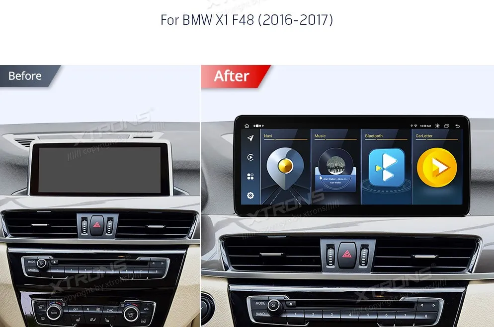 BMW X1 F48 NBT | Android 14 | 12.3 inch | 4GB/64GB/8Core | Multimedija Xtrons QLB22NB12X1N