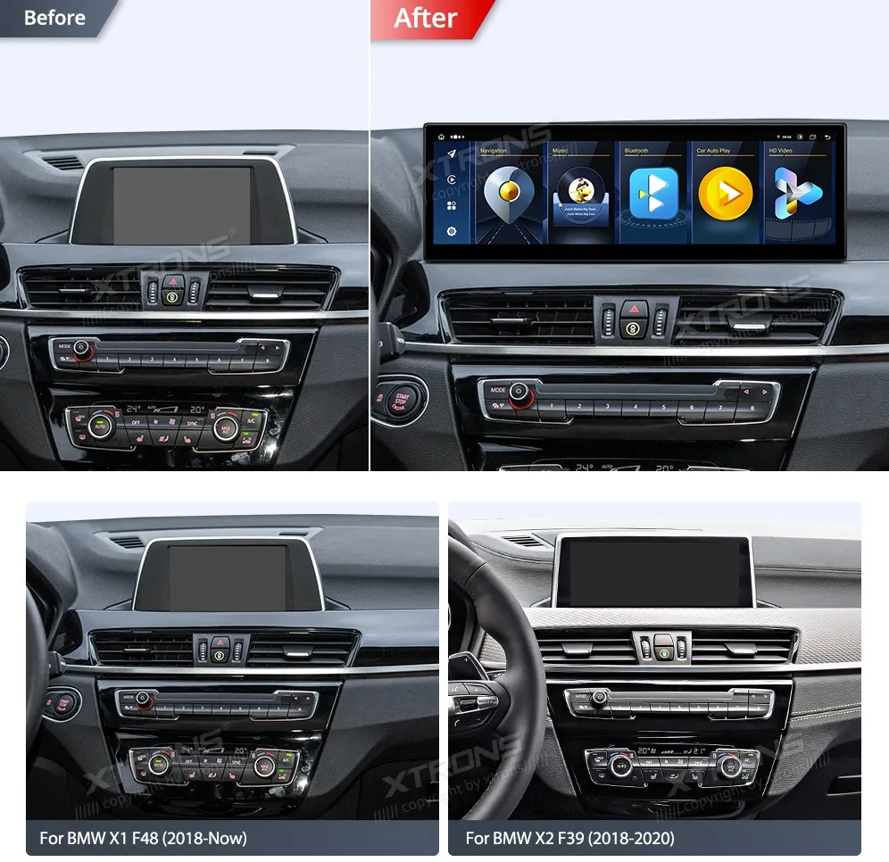 BMW X1 F48 / X2 F39 EVO | Android OS | 14.9 inch | 8GB/128GB/8Core | Multimedija Xtrons QLBH44X1EV3