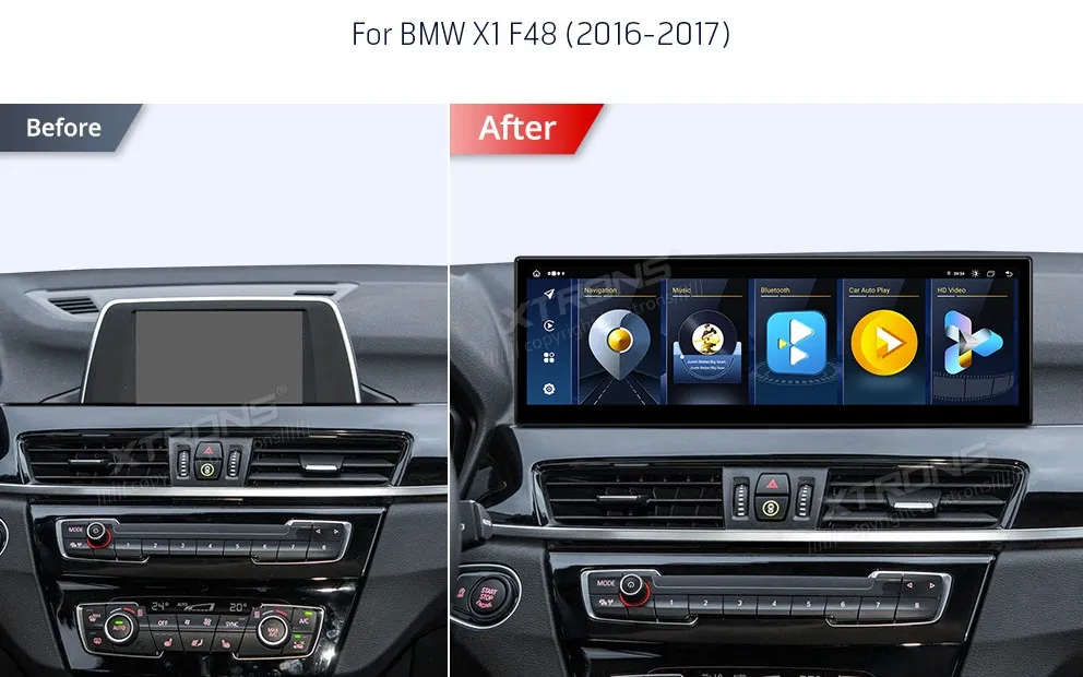 BMW X1 F48 NBT | Android OS | 14.9 inch | 8GB/128GB/8Core | Multimedija Xtrons QLBH44X1NB3