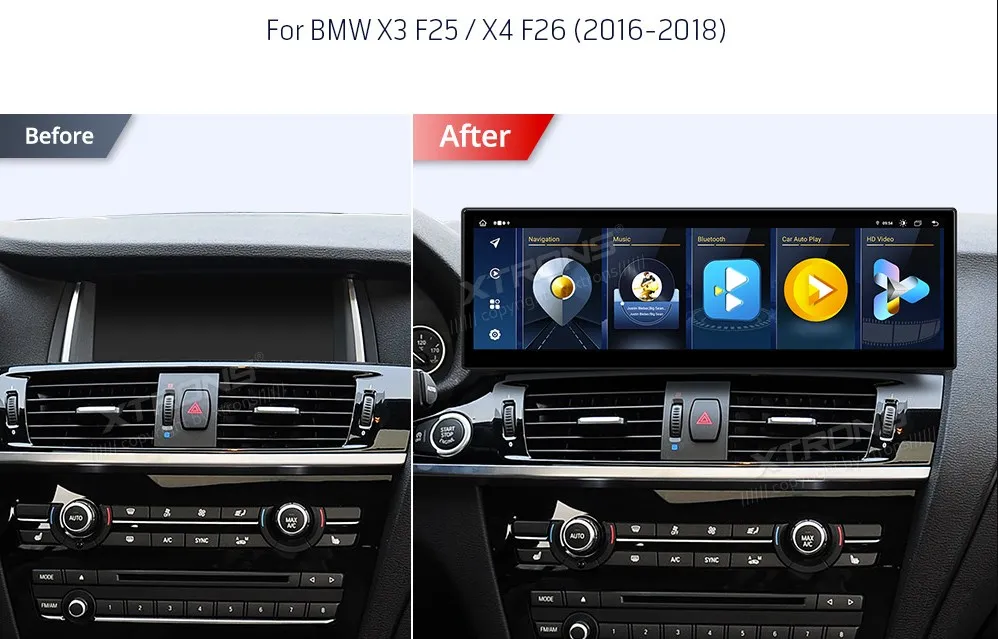 BMW X3 F25 / X4 F26 EVO | Android OS | 14.9 inch | 8GB/256GB/8Core | Multimedija Xtrons QLBX44X3EV3