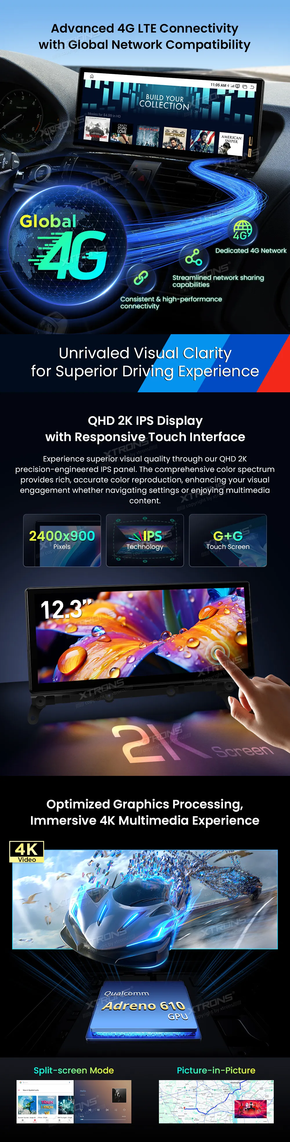 BMW X3 F25 / X4 F26 EVO | Android 14 | 12.3 inch | 8GB/256GB/8Core Snapdragon 685 | Multimedija Xtrons QWBX24EVB12X3