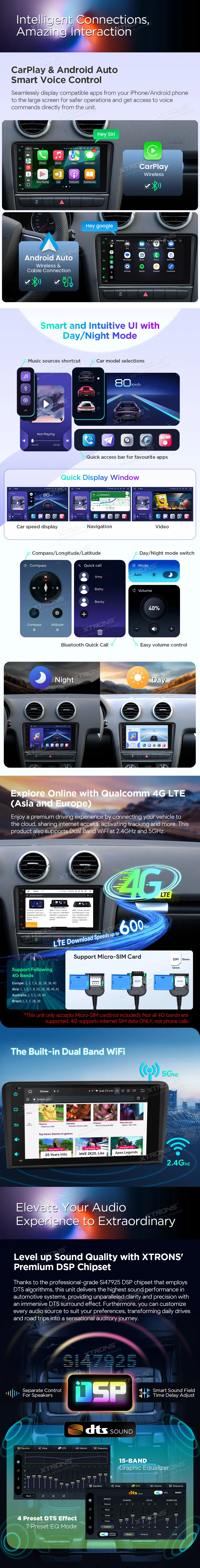 Audi A3 S3 RS3 | Android 14 | 8 inch QLED | 8GB/256GB/8Core Snapdragon 665  | Multimedija Xtrons IQ84A3AP