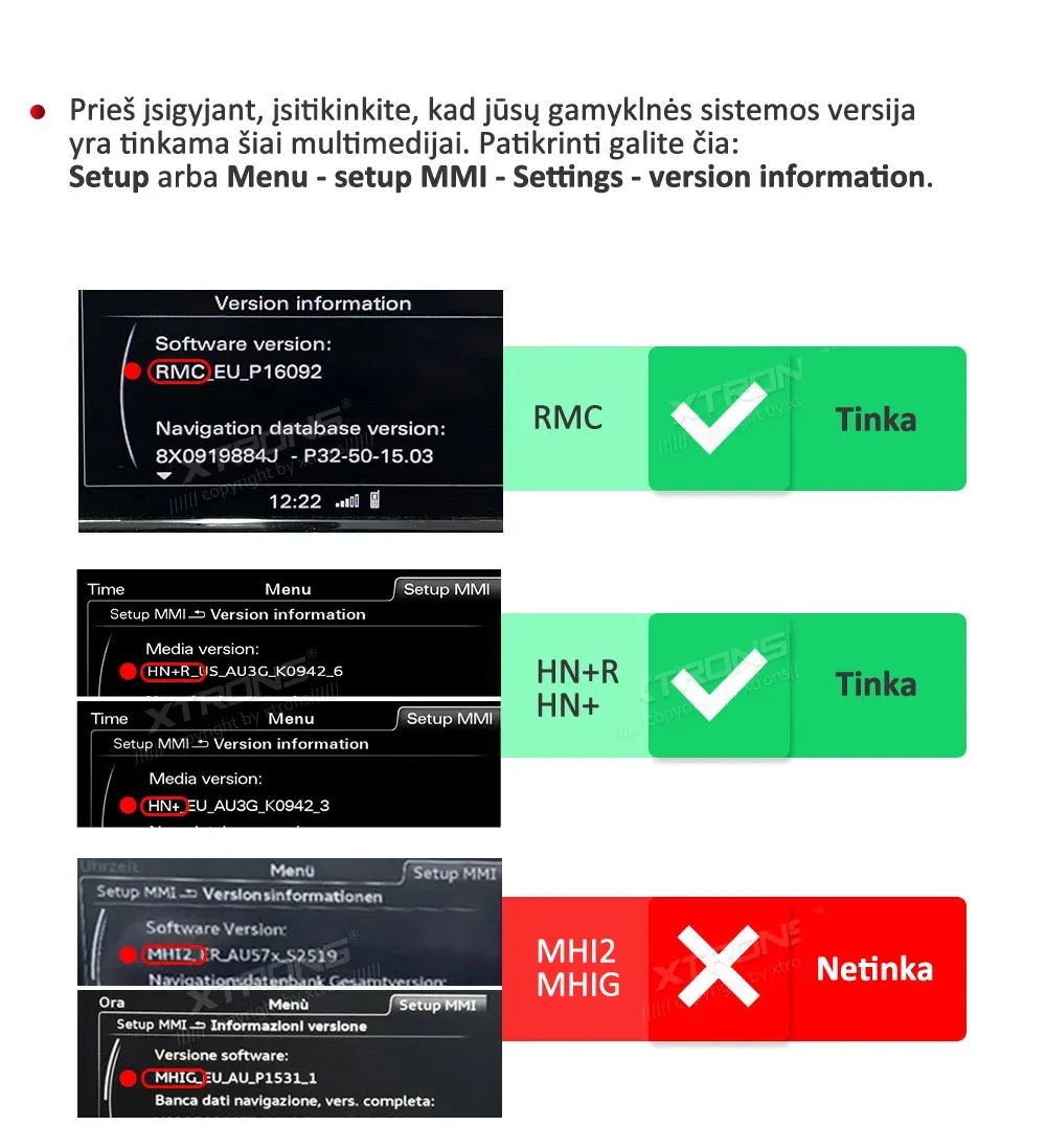 Audi Q3 MMI 3G+/RMC  | Android OS | 12.3 inch | 4GB/64GB/8Core | Multimedija Xtrons QLA23Q3