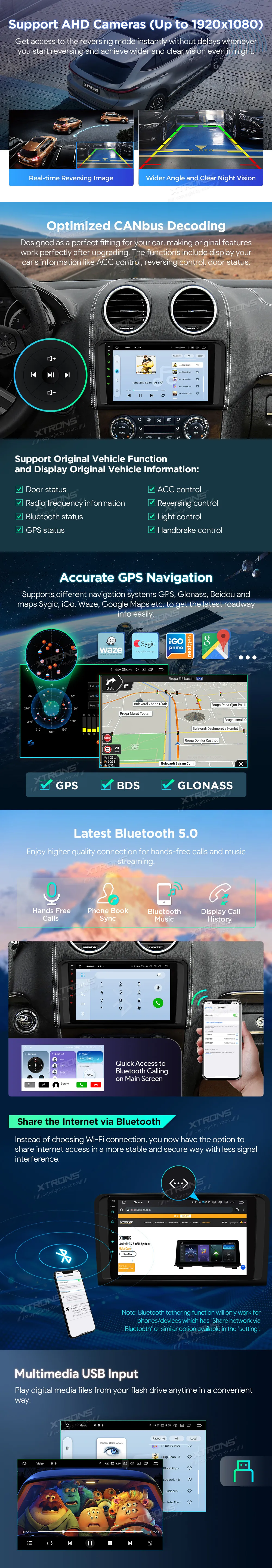 MB ML W164 / GL X164 | Android 14 | 9 inch QLED | 8GB/256GB/8Core Snapdragon 665 | Multimedija Xtrons IQP94M164P