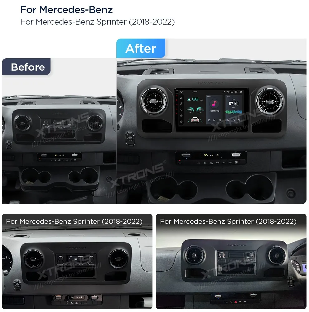 Mercedes-Benz Sprinter 2018-2022 | Android 14 | 10.1 inch | 4GB/64GB/8Core | Multimedija Xtrons PXP14MSPGDAB