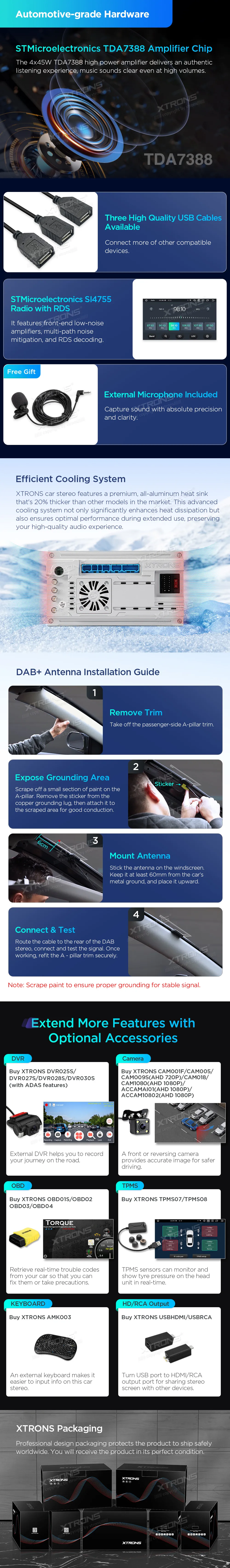 VW Crafter MB A / B / Vito / Sprinter | Android 14 | 9 inch | 4GB/64GB/8Core | Multimedija Xtrons PXP94M245GDAB