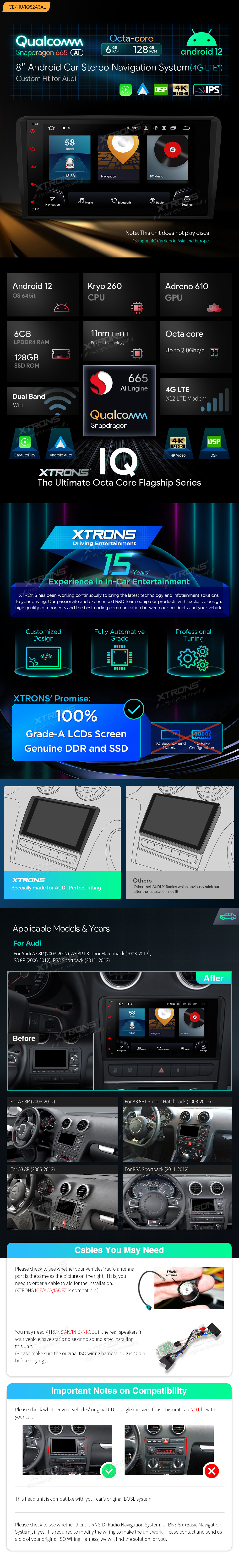 AUDI A3 / S3 / RS3 ANDROID MULTIMEDIJA IQ82A3AL