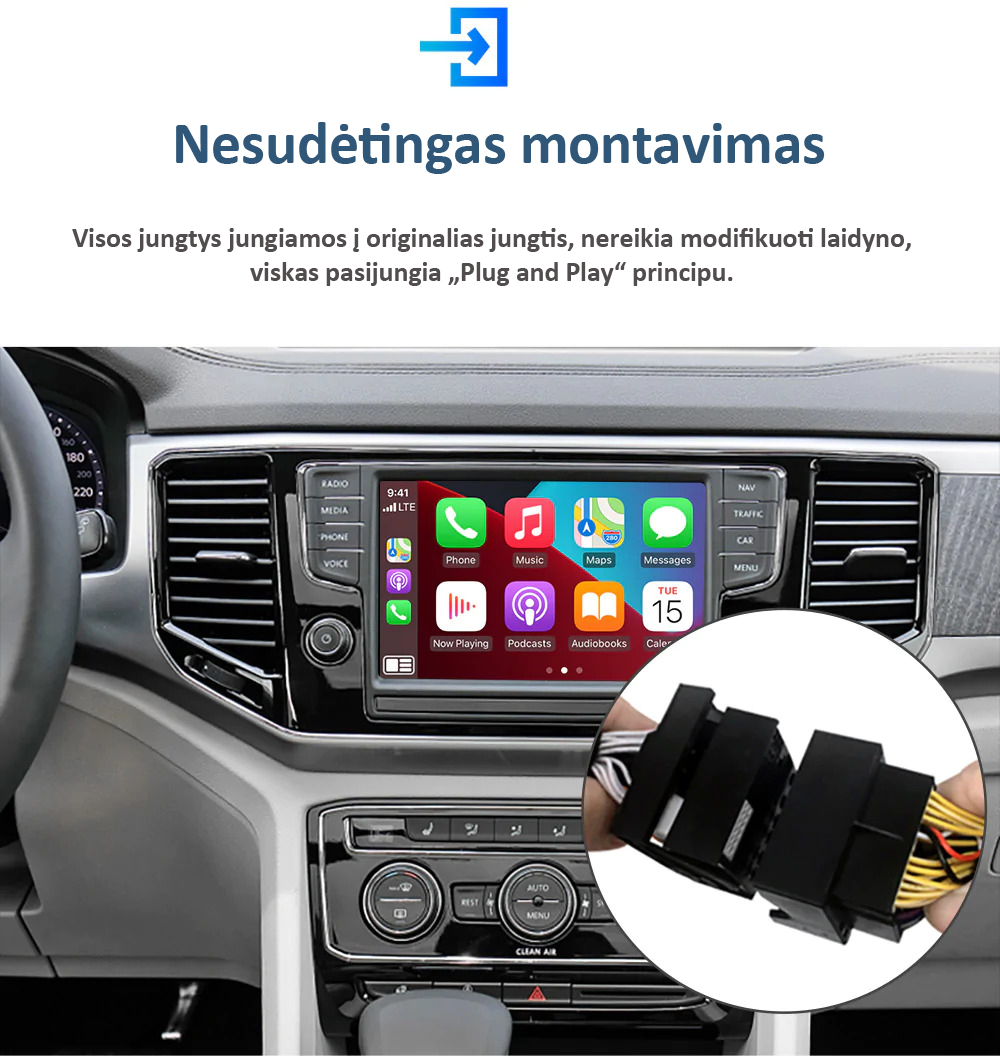 Volkswagen Belaidis Apple CarPlay / Android Auto Integracijos Modulis