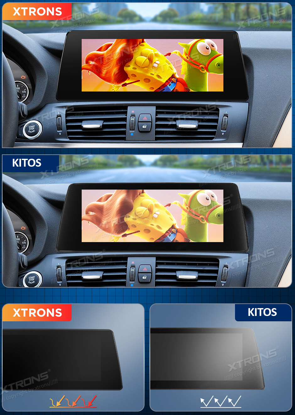 BMW X3/X4 F25/F26 NBT EVO ANDROID 12 10.25 COLIŲ MULTIMEDIJA XTRONS