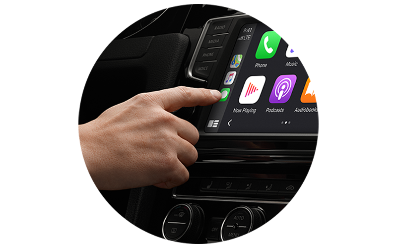 carplay android auto valdymas prisilietimu